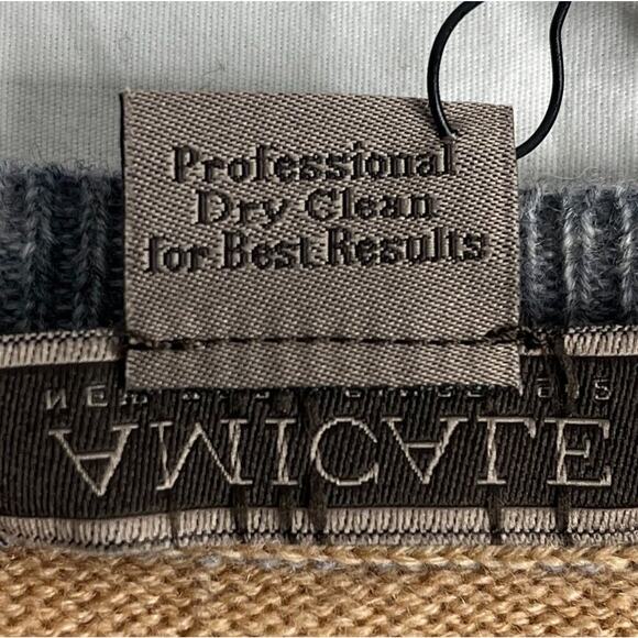 3-47 AMICALE NWT Men's Sweater 100% Cashmere Tan Size XXL - Picture 5 of 7